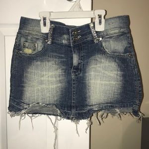 Denim mini skirt